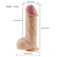 12.6in Realistic 12.6″ Big Thick Dildo With Powerful Sucker