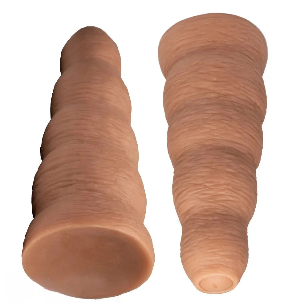 12.79in Huge Foreskin Anal G Spot Lifelike Thick PVC Uncut Dildo