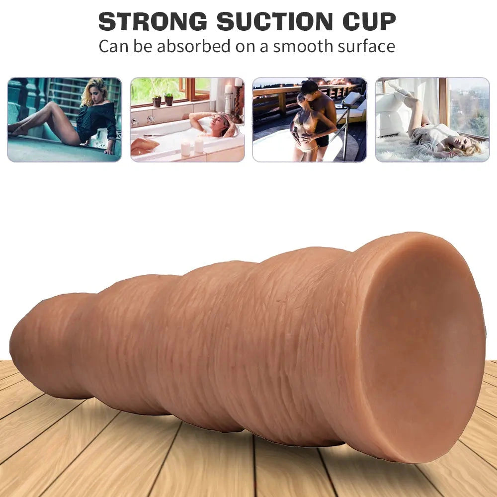 12.79in Huge Foreskin Anal G Spot Lifelike Thick PVC Uncut Dildo