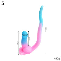 12.8in 15.35in Dinosaur Silicone Soft Big Glowing Dildo For Women Anal Sex