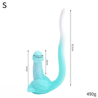 12.8in 15.35in Dinosaur Silicone Soft Big Glowing Dildo For Women Anal Sex
