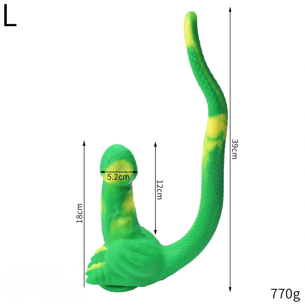 12.8in 15.35in Dinosaur Silicone Soft Big Glowing Dildo For Women Anal Sex