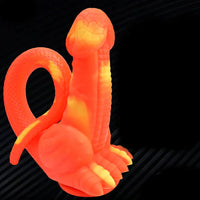 12.8in 15.35in Dinosaur Silicone Soft Big Glowing Dildo For Women Anal Sex