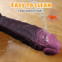 12.8in Lifelike Big Dildo Liquid Silicone Female Adult Couples Foreplay Toy