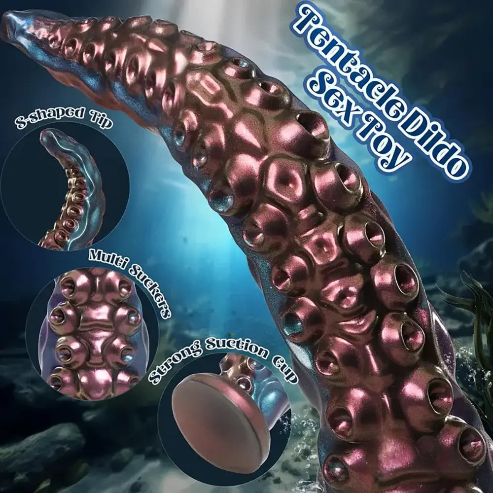 12.8in Tentacle Big Silicone Soft Dildo For G-Spot Anal Stimulation Women