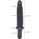 12.99in Big Black Corn Sword Dildo For Women Men With Handle