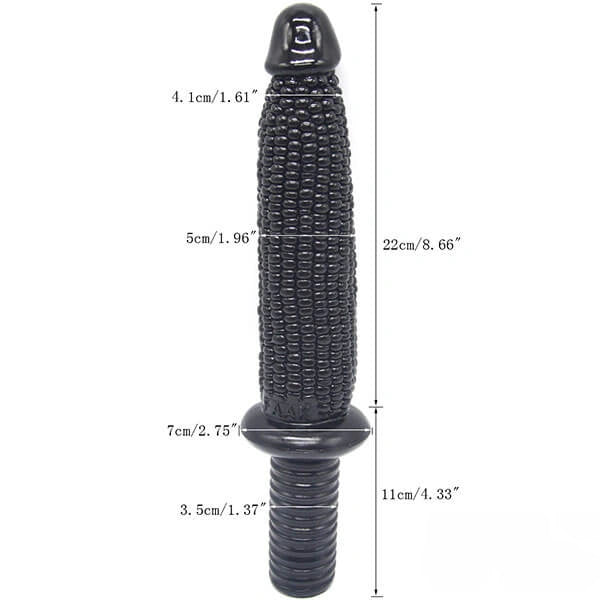 12.99in Big Black Corn Sword Dildo For Women Men With Handle