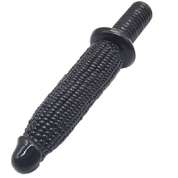 12.99in Big Black Corn Sword Dildo For Women Men With Handle
