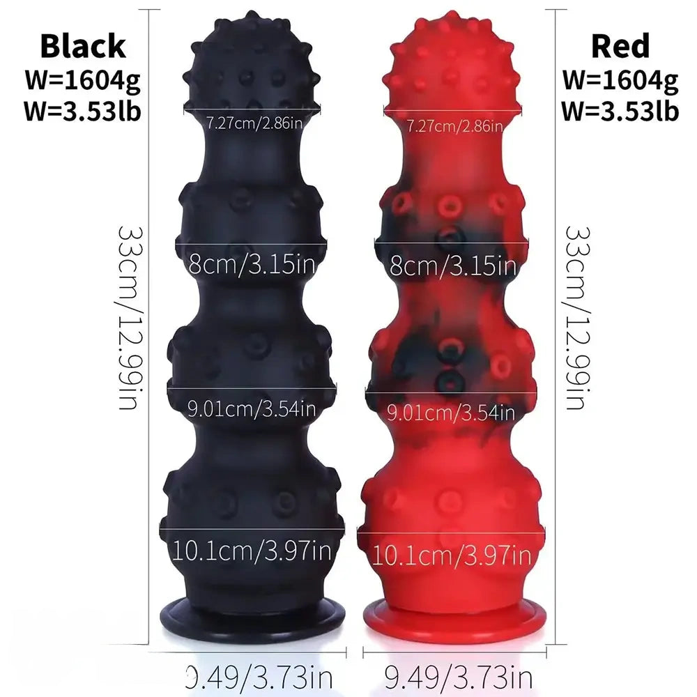 12.99in Big Giant Soft Silicone Octopus Anal Beads Butt Plug Dildo