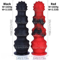 12.99in Big Giant Soft Silicone Octopus Anal Beads Butt Plug Dildo