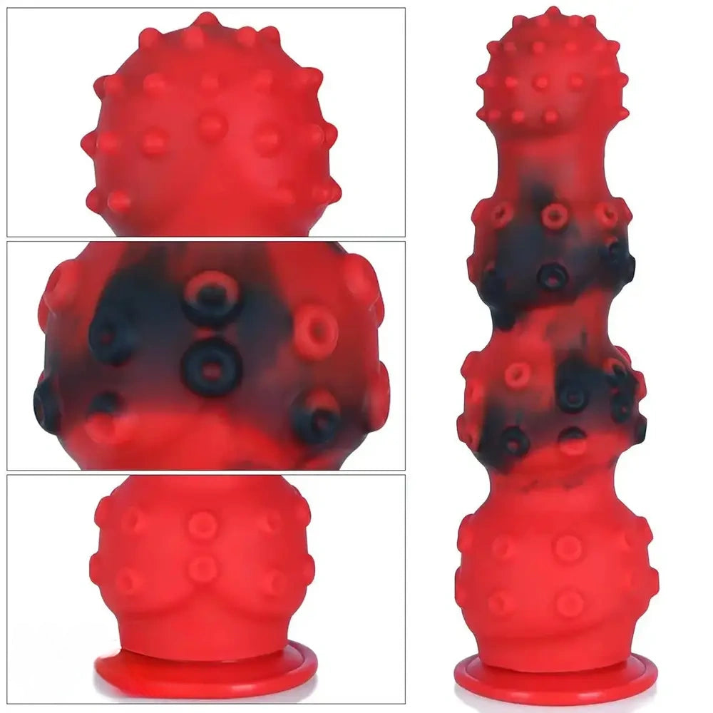 12.99in Big Giant Soft Silicone Octopus Anal Beads Butt Plug Dildo