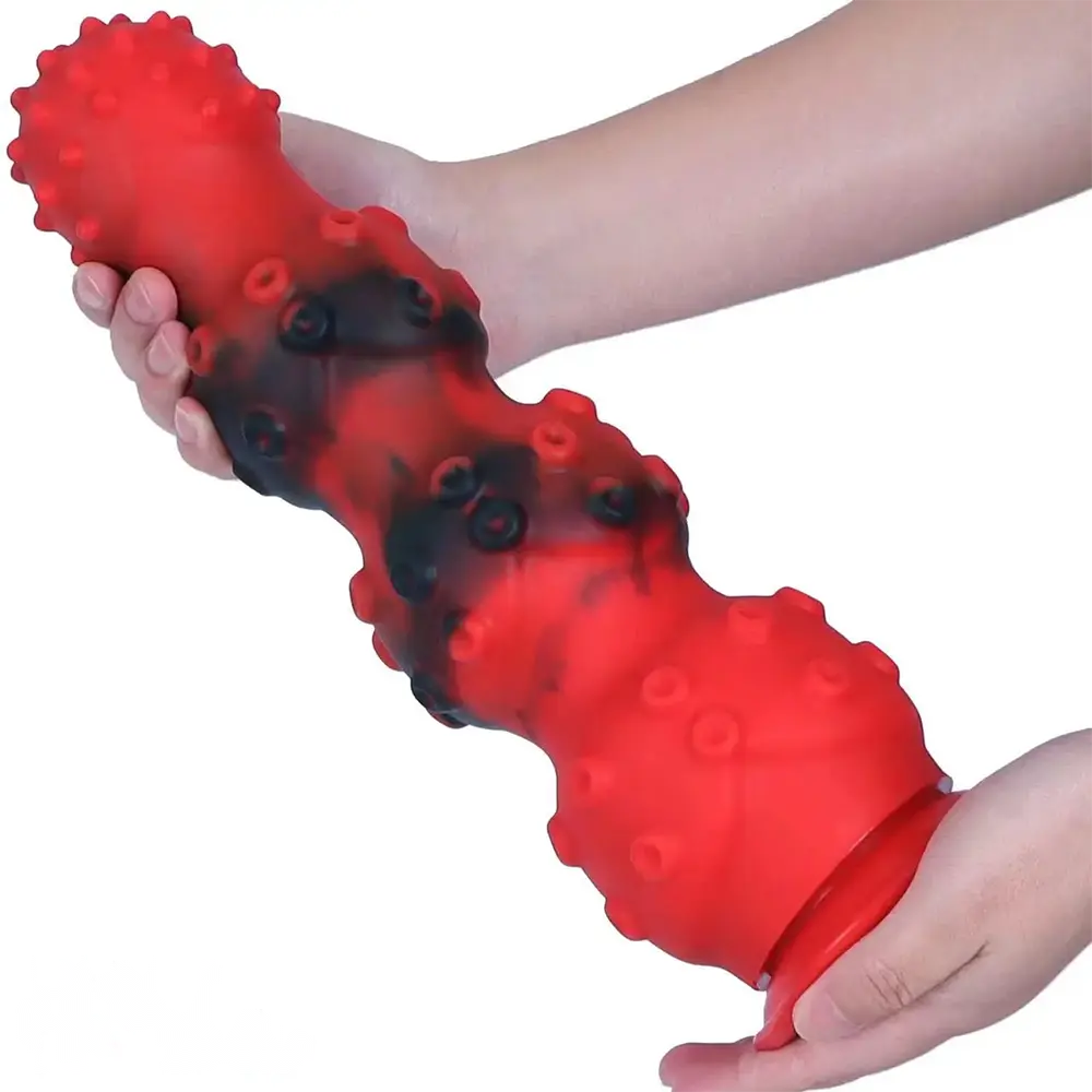 12.99in Big Giant Soft Silicone Octopus Anal Beads Butt Plug Dildo