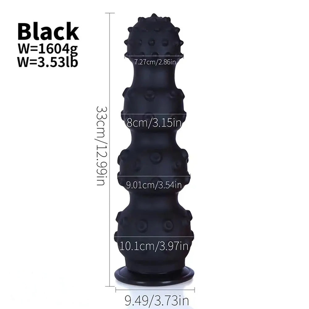 12.99in Big Giant Soft Silicone Octopus Anal Beads Butt Plug Dildo