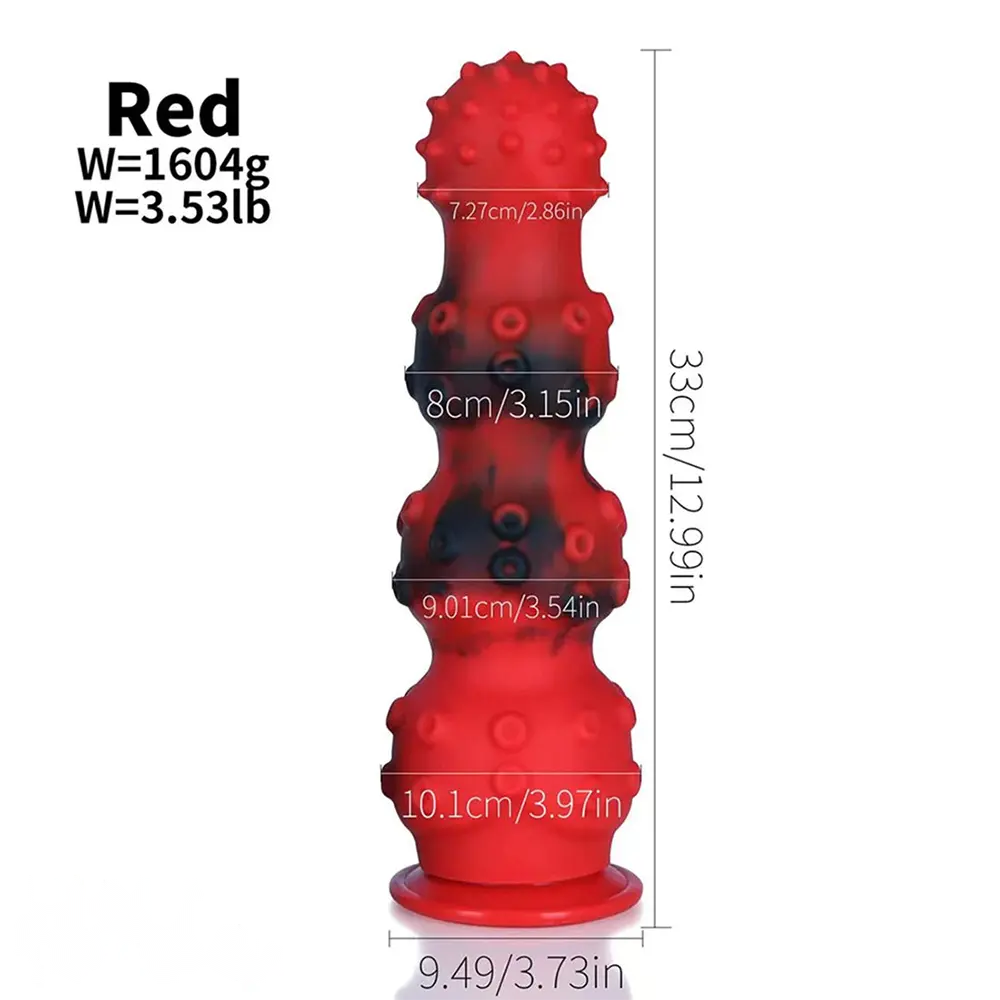 12.99in Big Giant Soft Silicone Octopus Anal Beads Butt Plug Dildo