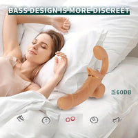 12.99in Dual Heads Silicone Soft Vibrating Thrusting Rotation Dildo