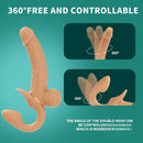 12.99in Dual Heads Silicone Soft Vibrating Thrusting Rotation Dildo