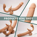 12.99in Dual Heads Silicone Soft Vibrating Thrusting Rotation Dildo