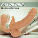 12.99in Dual Heads Silicone Soft Vibrating Thrusting Rotation Dildo
