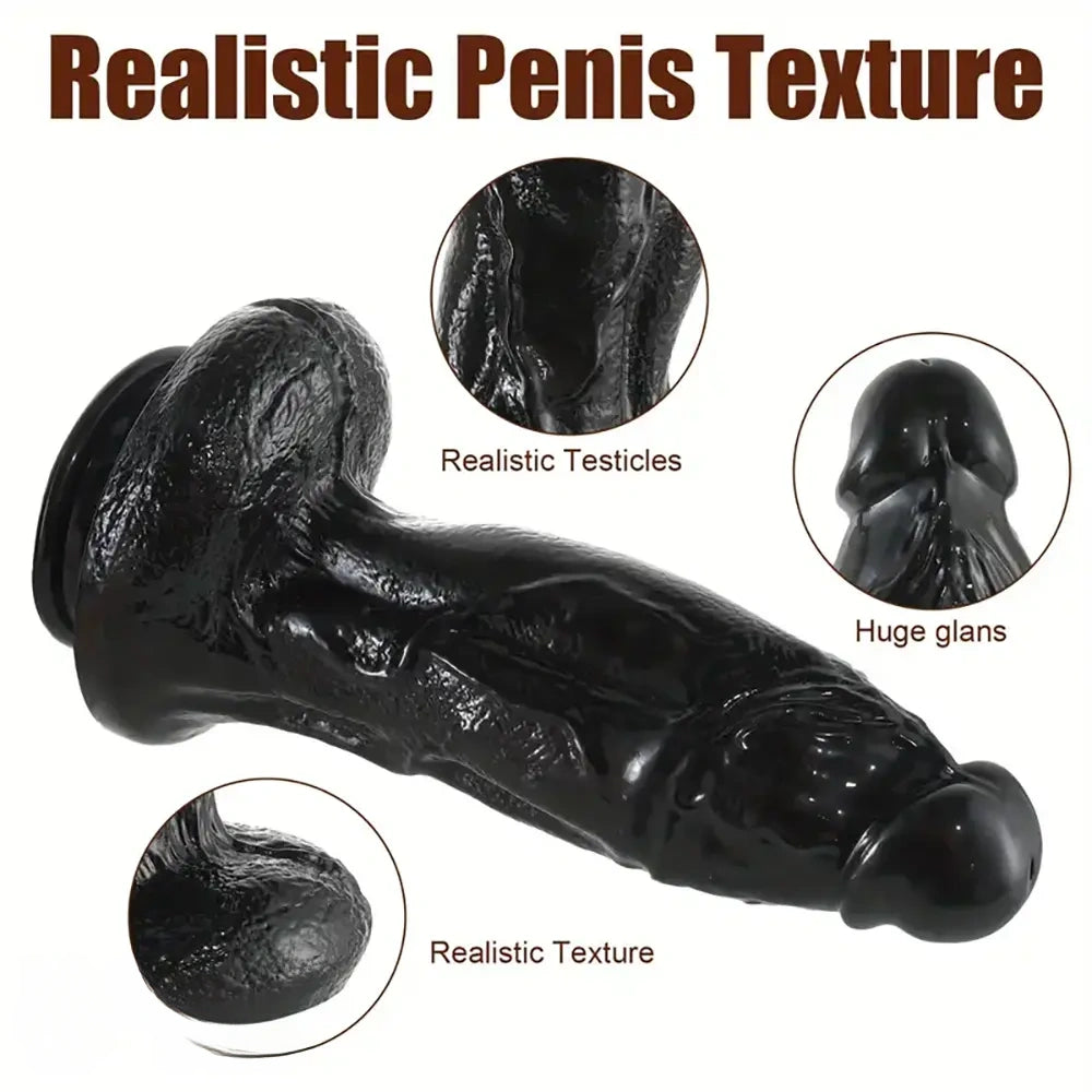 12.99in Thick Soft Huge Suction Cup Dildo For Women Men Hands-Free