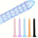 12.9in Big Spiked Long Skinny Dildo For Anus Stimulation With Sucker