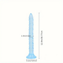 12.9in Big Spiked Long Skinny Dildo For Anus Stimulation With Sucker