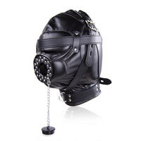 BDSM Face Mask Head Hood Bondage Restraints With Lid