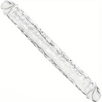 12in 13.58in 14.57in 17.13in Double-Ended Long Realistic Flexible Clear Dildo