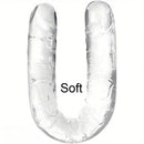 12in 13.58in 14.57in 17.13in Double-Ended Long Realistic Flexible Clear Dildo