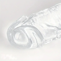 12in 13.58in 14.57in 17.13in Double-Ended Long Realistic Flexible Clear Dildo