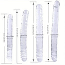 12in 13.58in 14.57in 17.13in Double-Ended Long Realistic Flexible Clear Dildo