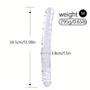12in 13.58in 14.57in 17.13in Double-Ended Long Realistic Flexible Clear Dildo