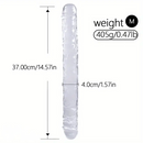 12in 13.58in 14.57in 17.13in Double-Ended Long Realistic Flexible Clear Dildo