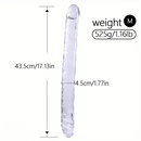 12in 13.58in 14.57in 17.13in Double-Ended Long Realistic Flexible Clear Dildo