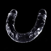 12in 13.58in 14.57in 17.13in Double-Ended Long Realistic Flexible Clear Dildo