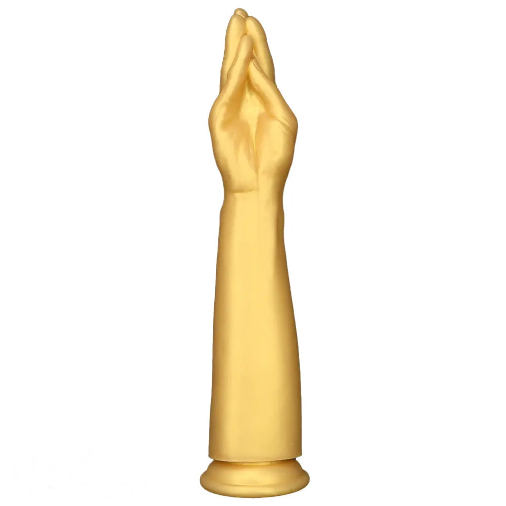 12in 14.17in 16.73in Gold Silicone Fisting Arm Ashes Grade Anal Plug Dildo