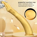 12in 14.17in 16.73in Gold Silicone Fisting Arm Ashes Grade Anal Plug Dildo