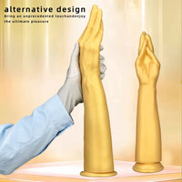12in 14.17in 16.73in Gold Silicone Fisting Arm Ashes Grade Anal Plug Dildo