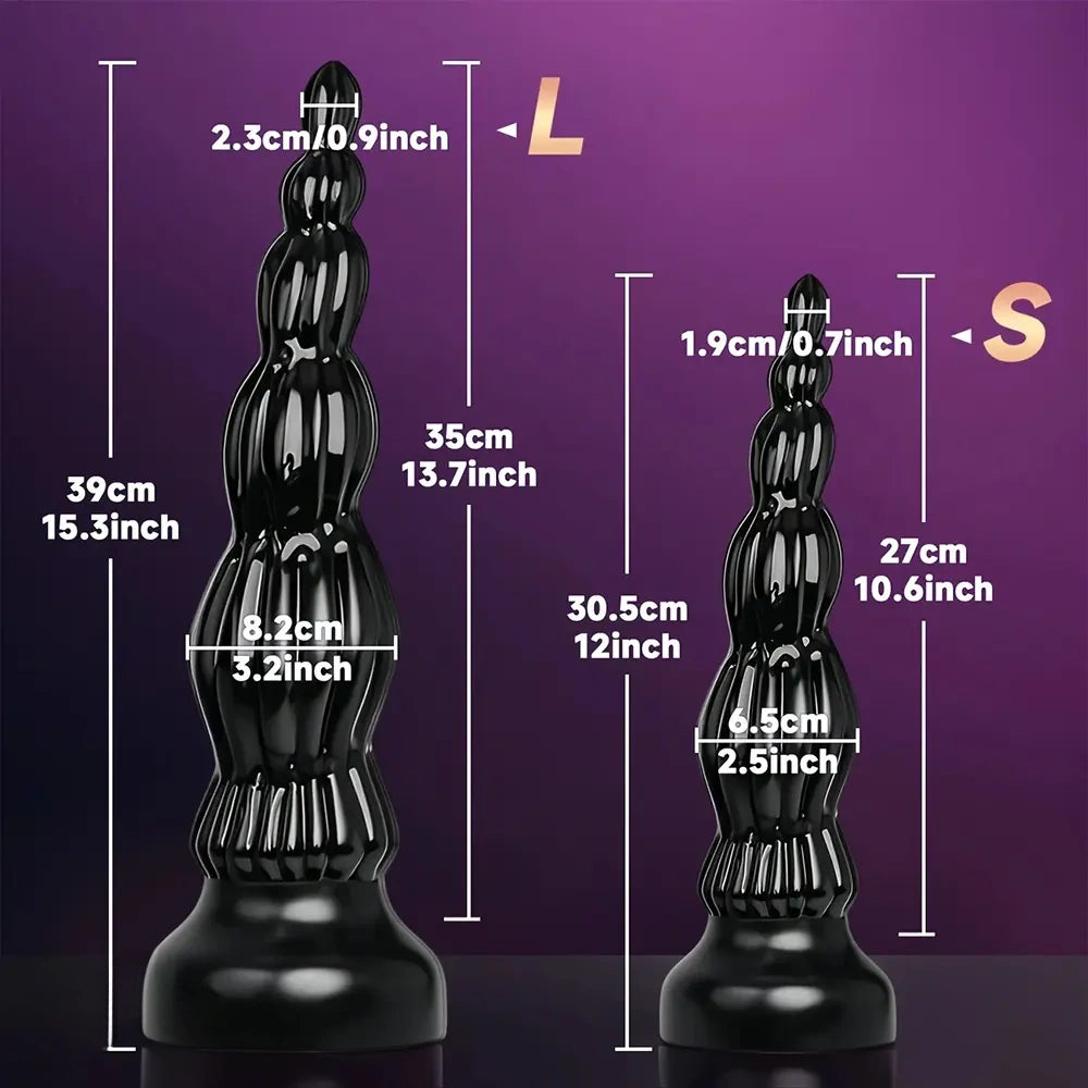 12in 15.3in Extra Long Knot Anal Dildo Thick Butt Plug Toy For Women Men