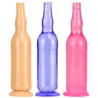 12in Beer Bottle Realistic Dildo Crystal See Through Dildo Sex Toy