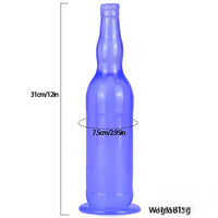 12in Beer Bottle Realistic Dildo Crystal See Through Dildo Sex Toy