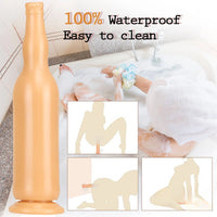 12in Beer Bottle Realistic Dildo Crystal See Through Dildo Sex Toy