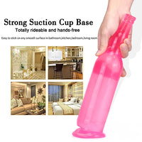 12in Beer Bottle Realistic Dildo Crystal See Through Dildo Sex Toy