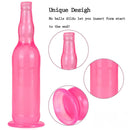 12in Beer Bottle Realistic Dildo Crystal See Through Dildo Sex Toy