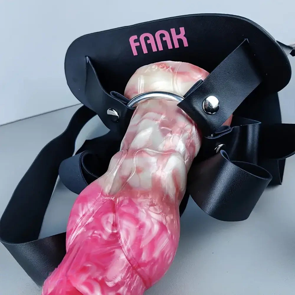 12in Big Animal Horse Cock knot Soft Silicone Anal Clit Strap on Dildo