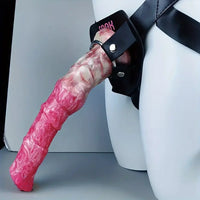 12in Big Animal Horse Cock knot Soft Silicone Anal Clit Strap on Dildo