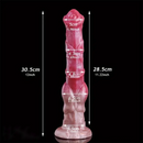 12in Big Animal Horse Cock knot Soft Silicone Anal Clit Strap on Dildo