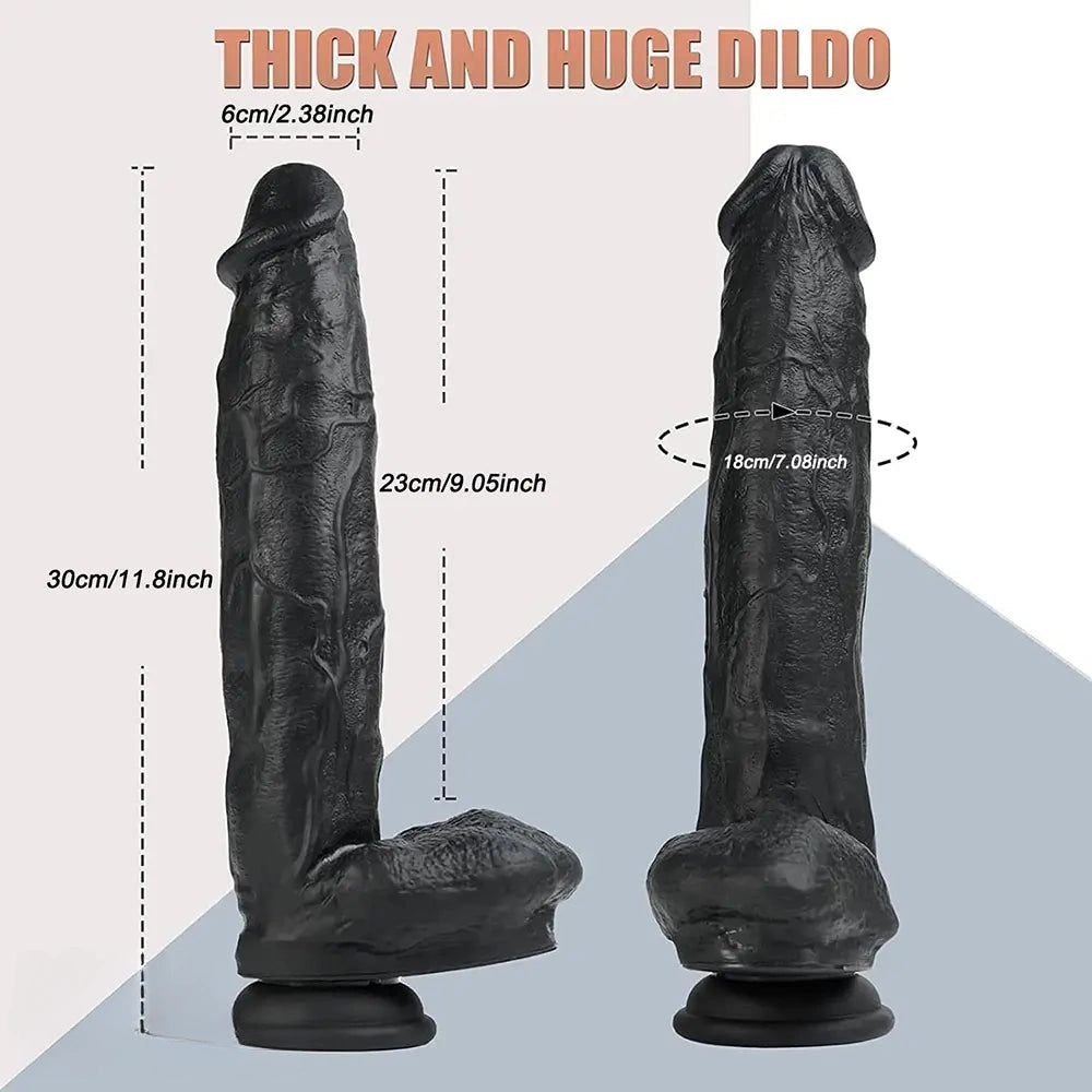 12in Big Realistic Dildo Huge Penis Dick Strong Suction Cup Sex Toy