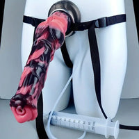 12in Big Silicone Soft Ejaculating Horse Cock knot Real Strap on Dildo