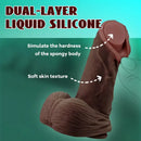 12in Flexible Thick Dong Lifelike Silicone Soft Dual Density Big Dildo
