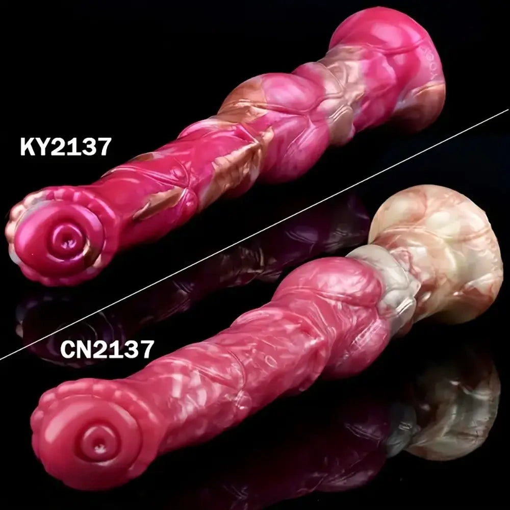 12in Silicone Animal Horse Cock Knot Large Dildo For Solo Play